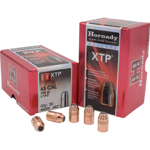 Hornady Traditional Pistol Bullets 45 Cal. .452 300 gr. XTP 50 Box