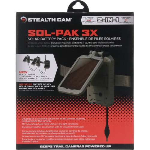 Stealth Cam FieldMax External Solar Pack 3 000MAH