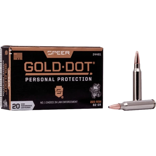 Speer Personal Protection 223 Rem Ammo 62gr Gold Dot SP 20 Rounds - 24461