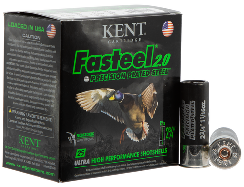 Kent Cartridge Fasteel 2.0 12 Gauge 2.75" 1 1/16 oz BB Shot 25 Per Box/ 10 Case