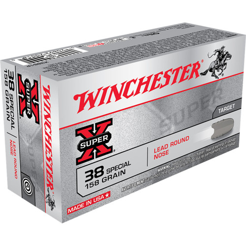 Winchester Super-X Pistol Ammo 38 Spcl. 158 gr. LRN 50-Round