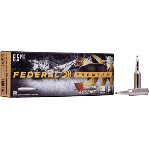 Federal Premium Rifle Ammo 6.5 PRC 130 gr. Terminal Ascent 20-Round