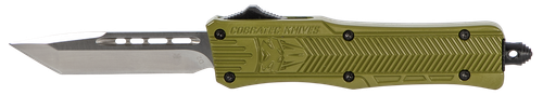 Cobra Tec CTK-1 Small 2.75" OTF Tanto Plain D2 Blade/OD Green Handle - SODCTK1STNS