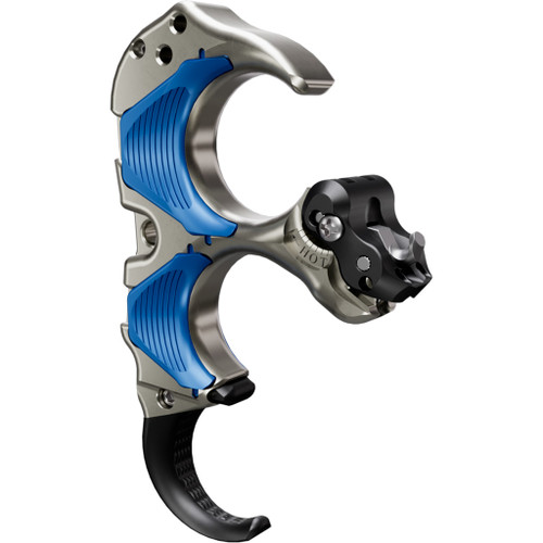 Tru Ball Aileron HBC Flex Release Blue/Quick Silver Brass 3 Finger Medium - THAF-BLQS-M