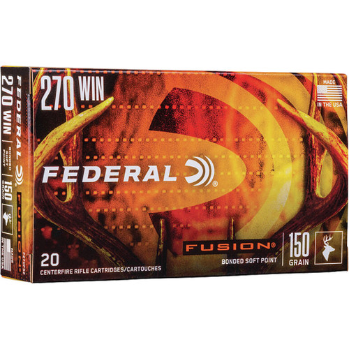 Federal Fusion Rifle Ammo 270 Win 150 gr. Soft Point 20-Round