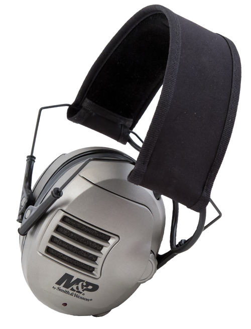 M&P Accessories Alpha Electronic Muff Polymer 23 dB Over the Head Gray/Black Adult 1 Pair