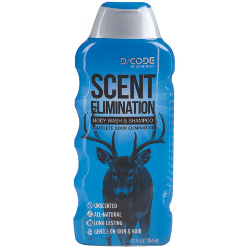 Blue D-Code Odor Eliminator Body Wash/Shampoo 12 oz.