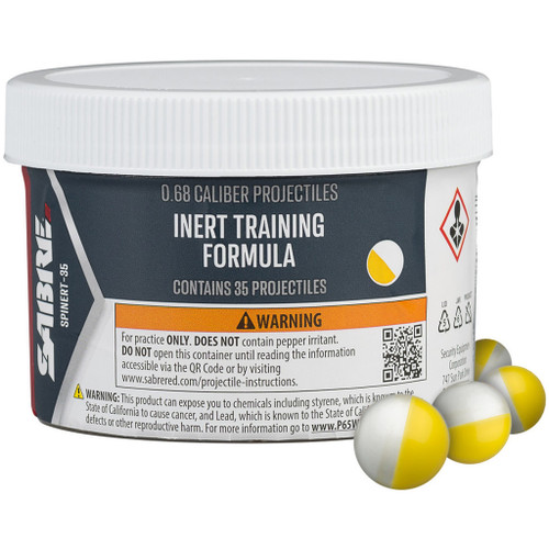 Sabre Inert Practice 0.68 Caliber Projectile 35-Count