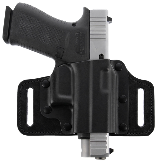 Galco TacSlide OWB Black Kydex/Leather Belt Slide Fits 45/45C/40 Right Hand - TS428B