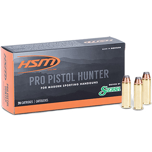 HSM Pro Pistol Hunter Ammunition 44 Magazine. Sierra Soft Point 300 gr. 50-Round
