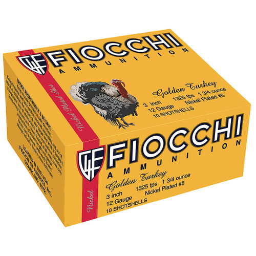 Fiocchi Golden Turkey 12 Gauge Ammo 3" 1-3/4oz #6 10 Rounds - 123TRKC6