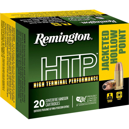 Remington HTP Handgun Ammo 9mm +P 115 gr. JHP 20-Round