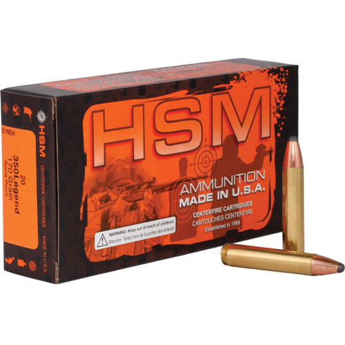 HSM Legends 350 Legend Ammo 170gr Hornady InterLock 20 Rounds - HSM-350Legend-1-N