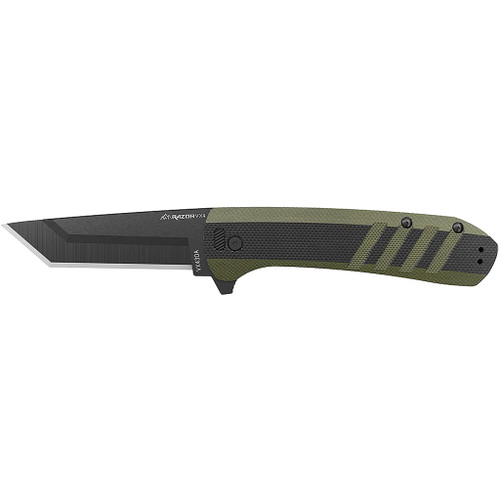 Outdoor Edge Razor VX4 3" Folding Plain Black/Green Knife - VX430B-C