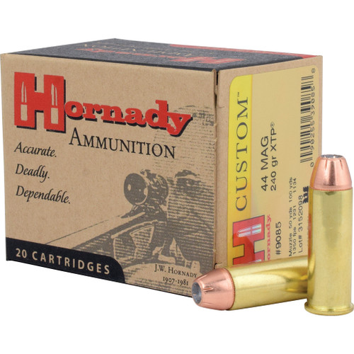 Hornady Custom Pistol Ammo 44 Rem Magazine 240 gr. XTP Jacket Hollow Point 20-Round