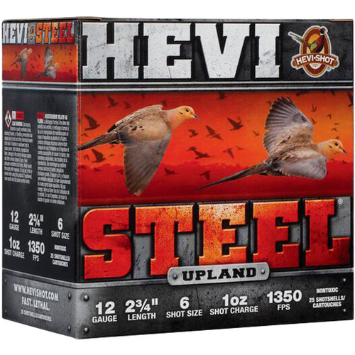 Hevi-Shot Hevi-Steel Upland 12 Gauge Ammo 2-3/4" 1oz #6 25 Rounds - HS61266