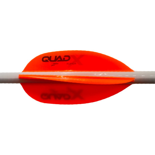 Flex Fletch Quad X Vanes Blaze Orange 50 Pack - QUA50FBZ