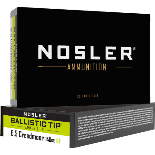 Nosler 6.5 Creedmoor Ammo 140gr Ballistic Tip BT SP 20 Rounds - 40064