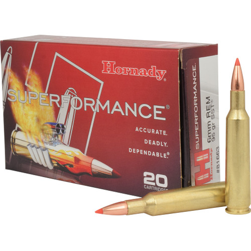 Hornady Superformance Rifle Ammo 6mm Rem 95 gr. SST 20-Round