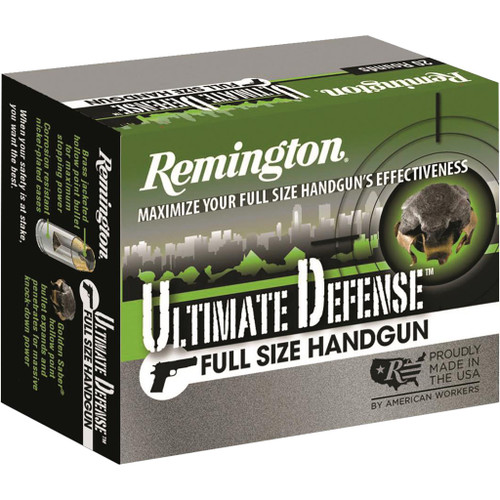 Remington Ultimate Defense Full Size Handgun Ammo 45 ACP 185 gr. Bjhp 20-Round