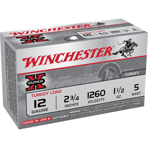 Winchester Super-X Magnum Turkey Load 12 ga. 2.75 in. 1 1/2 oz. 5 Shot 10-Round