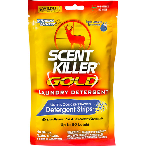 Wildlife Research Scent Killer Gold Laundry Detergent Strips Odor Eliminator - 1285