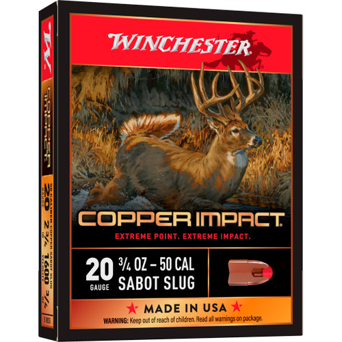 Winchester Copper Impact Sabot Slug 20 ga. 2.75in. 3/4oz. 5-Round