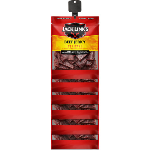 Jack Links 3.25oz Jerky Clip Strip 12-Count Teriyaki