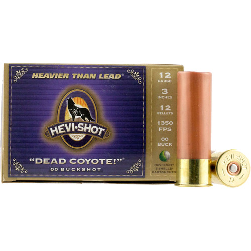 Hevi-Shot Dead Coyote 12 Gauge Ammo 3" 1-3/8oz 00 Buck 5 Rounds - HS42213