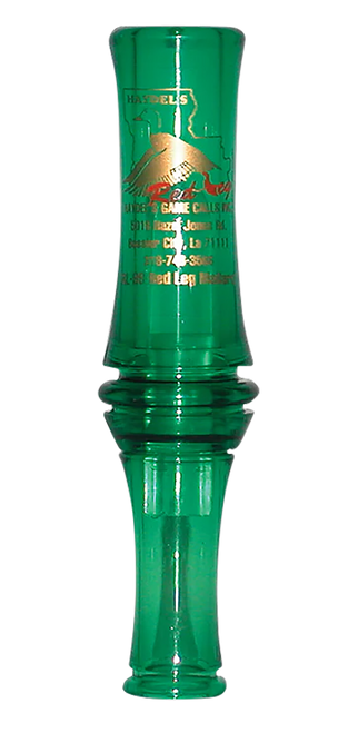 Haydel's Game Calls "Redleg" Mallard Open Call Double Reed Sounds Attracts Ducks Green Plastic