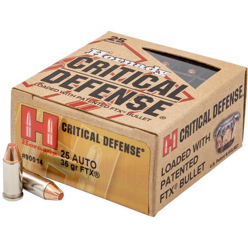 Hornady Critical Defense Handgun Ammo 25 ACP 35 gr. FTX 25-Round