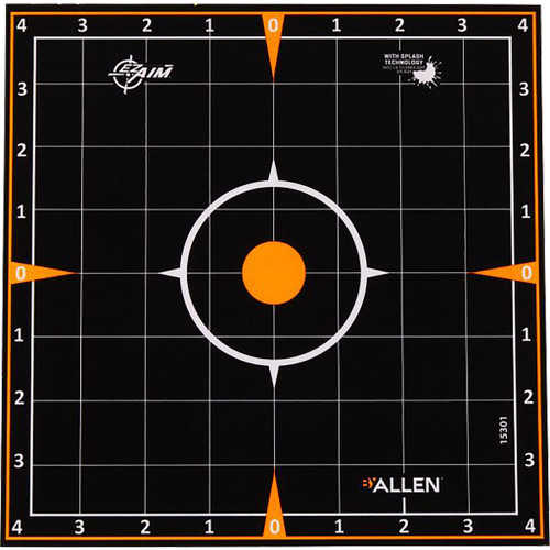 EzAim Splash Sight-In Grid Adhesive Targets 8x8 6 Pack