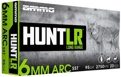 Ammo Inc Hunt Long Range Super Shock Tip 6mm ARC Ammo 95gr 20 Rounds - 6ARC095SSTA20