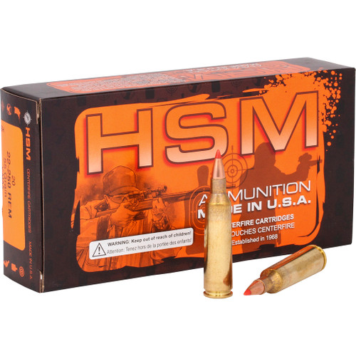 HSM Varmint Rifle Ammunition 22-250 Rem. V-Max 55 gr. 20-Round