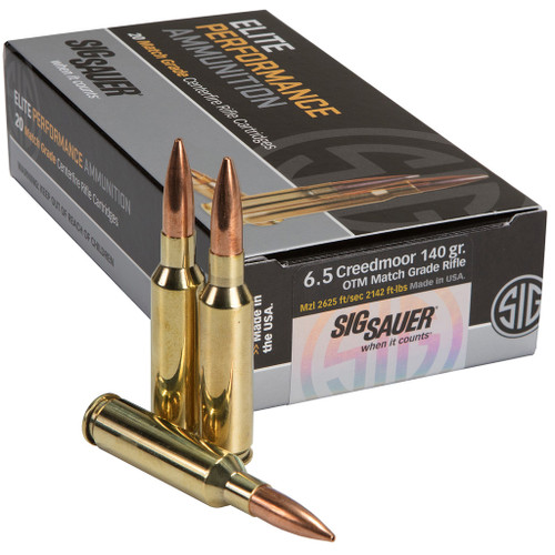 Sig Sauer Elite Match Grade Performance Rifle Ammo 6.5mm Creedmoor 140 gr. OTM 20-Round