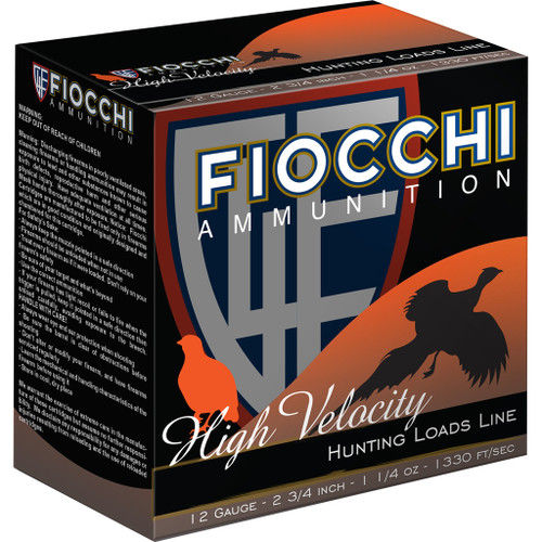 Fiocchi High Velocity Hunting Loads 12 ga. 2.75 in. 1 1/4 oz. 8 Shot 25-Round