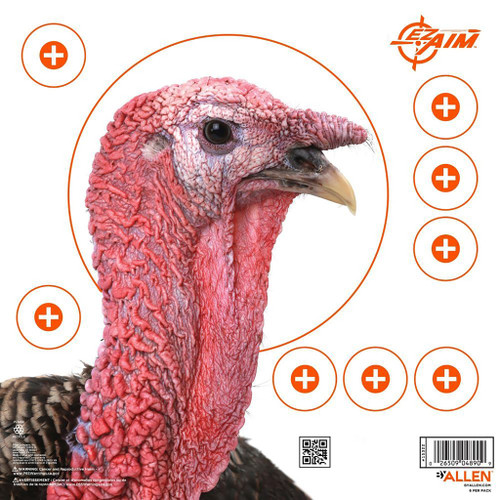 EzAim Four Color Turkey Patterning Paper Targets 12x12 6 Pack