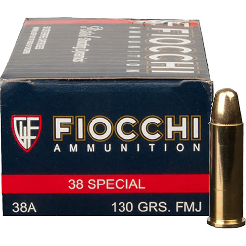 Fiocchi Shooting Dynamics Pistol Ammo 38 Spl 130 gr. FMJ 50-Round
