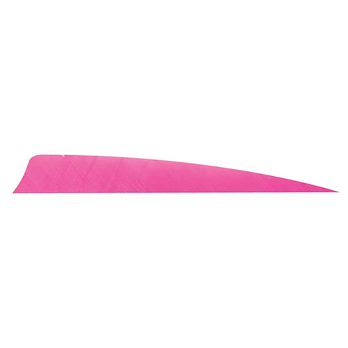 Trueflight Shield Cut Feathers Pink 4 in. RW 100 Pack
