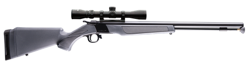 CVA Wolf w/Optic 50 Cal 24" Blued Steel Barrel & Drilled Tapped Receiver Fixed Stealth Gray Synthetic Stock KonusShot 3-9x32mm