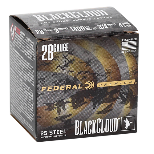 Federal Black Cloud FS 28Gauge 3" 3/4oz 4Shot 25 Per Box/10 Case