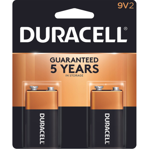Duracell Coppertop Batteries 9 Volt 2 Pack - 041333216010