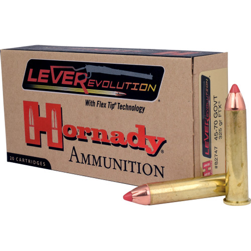 Hornady LEVERevolution Rifle Ammo 45-70 Gov 325 gr. Flex Tip eXpanding 20-Round