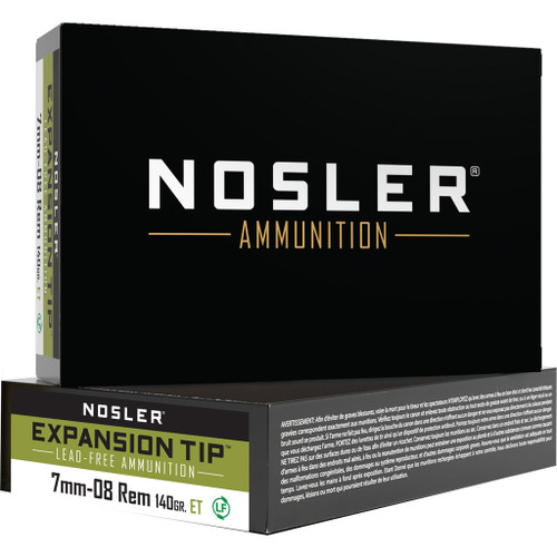 Nosler Expansion Tip Rifle Ammunition 7mm-08 Rem. 140 gr. ET SP 20-Round