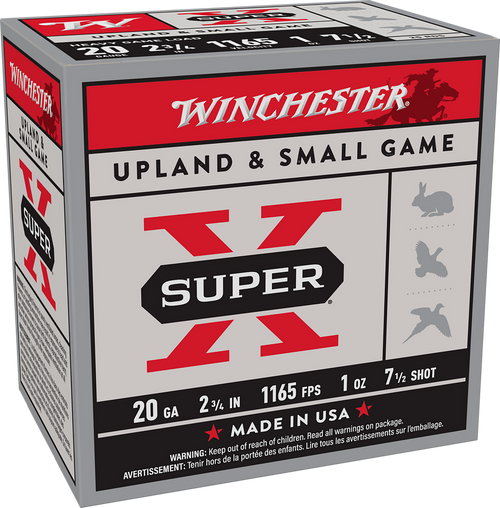 Winchester Ammo Super X Heavy Game Load 20Gauge 2.75" 1oz 7.5Shot 25 Per Box/10 Case