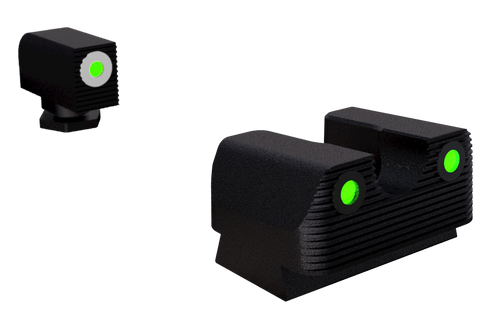 Rival Arms Night Sights for G42/G43/G48 Green Tritium White Outline Front Sight-Green Black Rear Sight