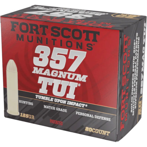 Fort Scott Munition Pistol Ammo 357 Magnum. 125gr TUI 20-Round - 357MAG-125-SCV