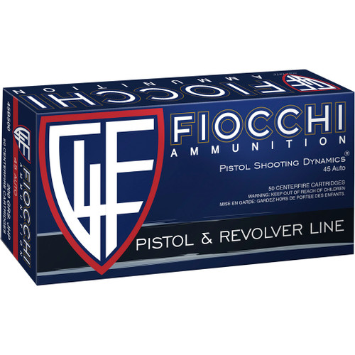 Fiocchi Defense Dynamics Centerfire Handgun Ammo 45 ACP 200 gr. JHP 50-Round