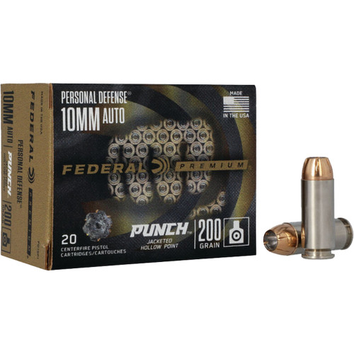 Federal Personal Defense Pistol Ammo 10mm 200 gr. Punch JHP 20-Round