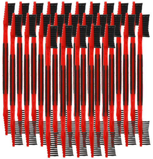 Birchwood Casey Cleaning Brush Plastic Nylon Bristles Double Ended Tip 25 Pack